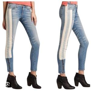Rag & Bone RELAY Jeans Denim Light‎ Wash Straight Leg Ankle Zip Women's  28